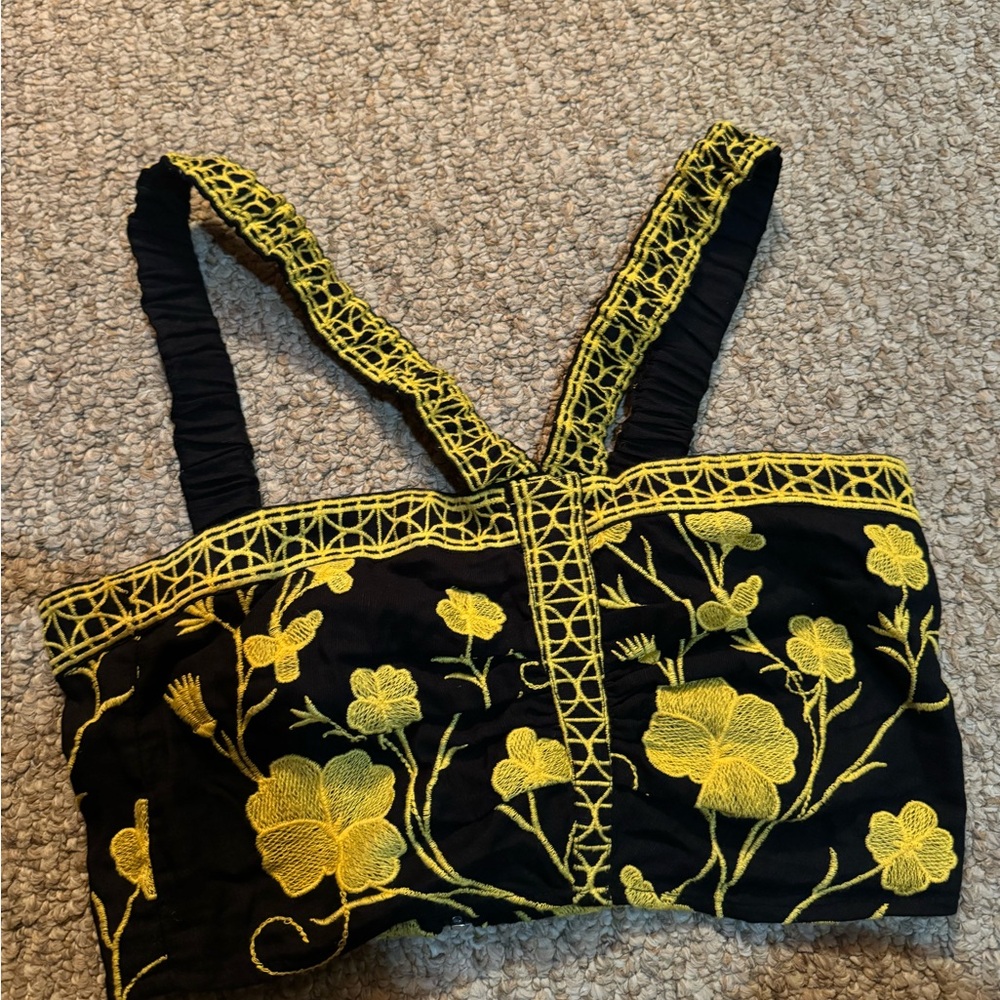 Karen Millen embroidered crop top